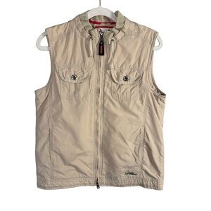 Gigadeluxe by Killtec Beige Utility Sleeveless Vest Size 38 Neutral Lightweight